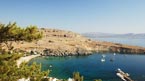 Lindos med båd